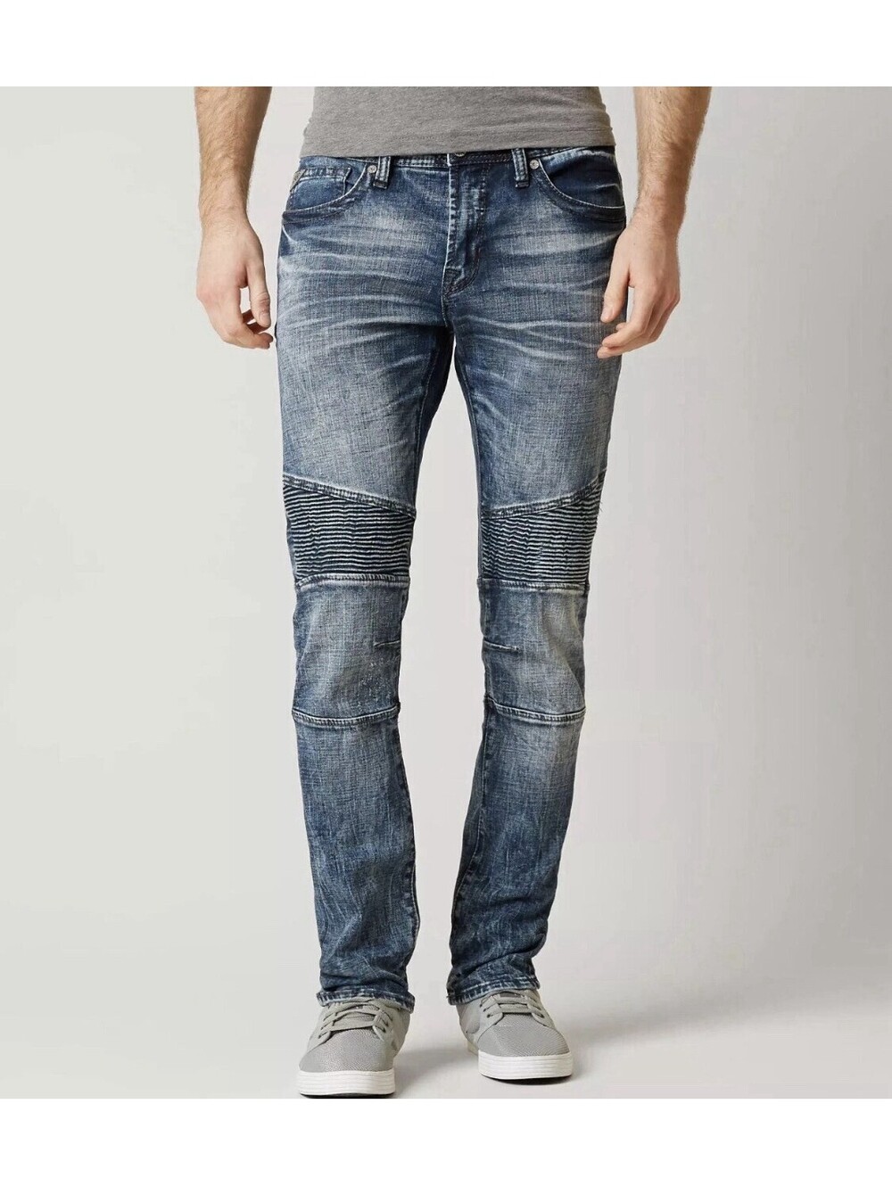 230501 BUCKLE SALVAGE MENS HAVOC STRETCH SKINNY MOTO STRETCH JEANS  33/34